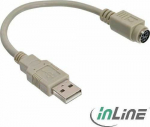 Adapter USB InLine USB - PS/2 White (33102)