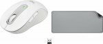 Log Logitech mouse M650 White and gray (910-006255) + Studio Series - MID GREY (956-000052)