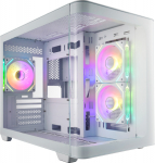 FSP S380-WA Geh&auml;use Micro Tower mITX, mATX White ARGB, Micro Tower, PC, Wei&szlig;, micro ATX, Mini-ITX, SPCC, Hardened glass, Gaming