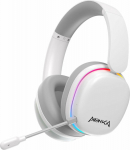 Marvo MONKA ECHO RS, s�headphones with microphone, bia�a, pod�illuminated, Tri-mode