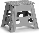 Zeller Folding stool, plastic, szary, 37 x 30 x 32 cm