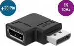 Delock DisplayPort 1.4 Adapter male to female 90&deg; right angled 8K 60 Hz