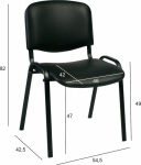 Guest chair ISO black imitation leather/black