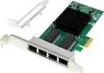 InLine Quad Gigabit Netzwerkkarte 4x RJ45 1 Gbit/s PCIe x1 Low-Profile (51127D)
