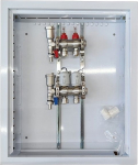 Hismart Heating Manifold 2 Loops with Thermal Actuators NC AC230V and Flow Meters