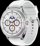 Samsung Galaxy Watch8 Classic - 46 mm - Smart watch with Hybridband - Hybrid eco-leather - band size: S/M/L - Anzeige 3.4 cm (1.34")