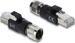 Delock Network adapter - 8 pin M12-X (W) zu RJ-45 (M)