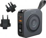 Swissten Power Bank ALL-IN-ONE PRO with exchangeable plugs US / EU / UK 20W 10000mAh
