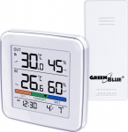 GreenBlue Wireless Weather Station GB169 temperature, humidity, clock, alarm, data, range of the do 60m