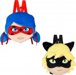 P.M.I. Miraculous Plush Backpacks 30cm (Random-2 characters to collect-Lady Bug/Black-Cat Noar) (MLB7008)
