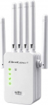 Qoltec Signal Amplifier WiFi | Repeater | Access Point | 300Mb/s | 6 anten | 2xRJ45