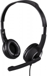K&otilde;rvaklapid+mikrofon Hama PC-Office-Headset HS-P150 Stereo Black/must, 40mm, 2x3.5mm pistikud, helitugevuse nupp kaablil