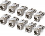 StarTech.com CAT6A KEYSTONE JACK 10-PACK, 10-PACK90-DEGREE/TOOLLESS/SHIELD