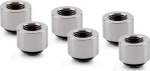 Thermal Grizzly DeltaMate Extender Fitting - MF14, Gloss Nickel, Pack of 6
