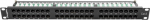 Lanberg Patch Panel 48 port 1U 19" kat.6 UTP czarny - Patch Panel 19"/ 1U kat. 6, 48 port&oacute;w czarny