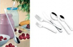 Esmeyer Dinner spoon "Sylvia", 12er Set, Made of chrome-stainless steel 18/0 polished, dishwasher safe, L&auml;nge: 196 mm (156-118)