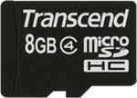 Transcend SDHC CARD MICRO 8GB CLASS 4, W/O ADAPTER