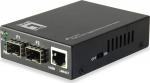 LevelOne Switch 1xGE/2x SFP Media Plastic converter