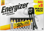ENERGIZER Battery Alkaline Power AAA E92 8 szt. Blister