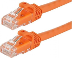 Mercodan Patch cable CAT6 UTP, Orange, 15m, Halogen-free, 2x4xAWG24