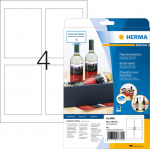 HERMA Flaschenetik. A4 Inkjet white 90x120 mm SHINY. 40 St