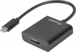 Lanberg Adapter USB CM - HDMI F 15cm czarny