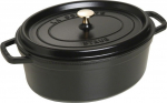 Staub Oval Cocotte, 29cm cast iron, black