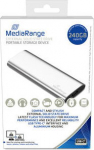 MediaRange SSD Festplatte 3.2Gen2 USB Type-C 240GB ext. sil