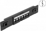 Delock - Blank keystone patch panel - Schwarz - 1U - 25.4 cm (10") - 6 Ports (66819)