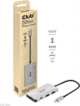 Club3D Club 3D CSV-1543 USB-C Hub 4 gates Grey