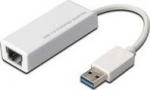 MicroConnect USB3.0 to Gigabit Ethernet, RJ45 10/100/1000Mbps White