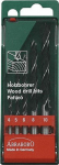 Abraboro drill bit for wood, spiral, cylindrical 4 5 6 10 8mm zestaw (AB18000540)