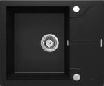 Deante ANDANTE granite sink 1-chamber with drainer Black (ZQN N11A)