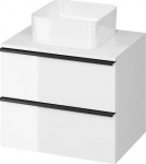 Cersanit S522-019 SZAFKA Z Blata VIRGO 60 WHITE HANDLE BLACK ZMONT. // CER.VIRGO-BLAT-60-BIAŁA-UCH-CZ