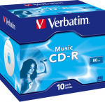 1x10 Verbatim CD-R 80 / 700MB Audio Color "Live it" Jewel Case
