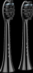 AENO Replacement toothbrush heads, Black, Dupont bristles, 2pcs in set (for ADB0004/ADB0006 and ADB0003/ADB0005)