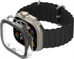 Belkin SCREENFORCE TemperedCurve - Shock protection for smartwatch - 2-i-1 - polycarbonate, tempered glass (9H) - clear - for Apple Watch Ultra, Ultra 2