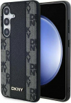 DKNY DKNY Leather Checkered Mono Pattern MagSafe - Case Samsung Galaxy S24+ (czarny)