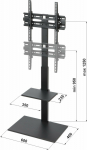Brateck UCHWYT DO TELEVISION LUB MONITORA BRATECK-FS22-44TP
