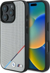 BMW M Perforated Tricolor Line MagSafe Hardcase for Apple iPhone 16 Pro