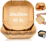 Emerio 20 x 20 cm baking paper sheet for airfryer, 50 pcs