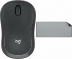 Log Logitech mouse M240 Silent czarna (910-007119) + Studio Series - MID GREY (956-000052)