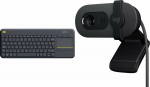 Keyboard Logitech K400 Plus (920-007145) + Brio 100 (960-001585)