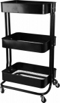 Storage Solutions Kitchen trolley on wheels, 3-storeyed