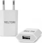 VELTORI POWER ON USB Smartwatch Charger 5V 1A VTL1 / white