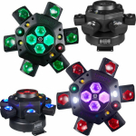LIGHT4ME COSMOS multi light effect LED RGBWA 6w1 effect beam Bee Eye 2x laser strobe