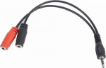 Kabel Gembird Jack 3.5mm - Jack 3.5mm 0.2m czarny (CCA417W)