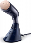 Philips 8000 Series Handheld Steamer with brush GC810/20 1600W, 230ml water tank, heated plate,&nbsp; 2-in-1 vertical and horizontal steaming function, Anti Calc Technology -&nbsp; Style Mat - Blue and Copper