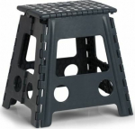 Zeller Folding stool, plastic, szary, 38.5 x 31.5 x 39 cm