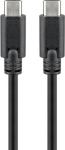 Wentronic USB-C kaabel 3.0m, USB 3.2 Gen1, 5Gbps, 3A, black